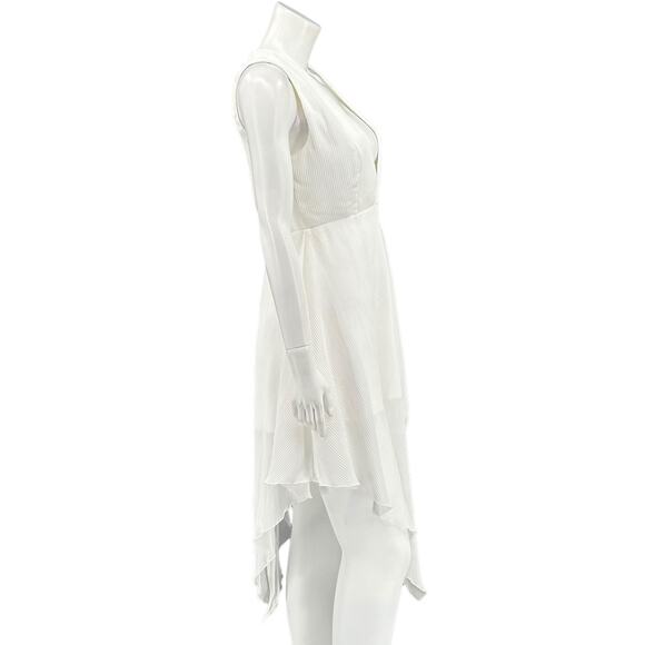 NBD Dress Womens Small Ivory Lexi Midi Sleeveless Plunge V-Neck Sexy Party Club - Picture 3 of 9